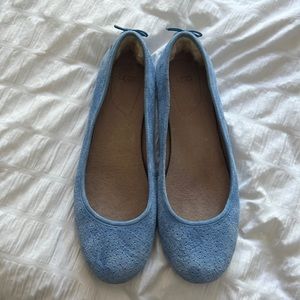 Blue Suede Ugg Flats